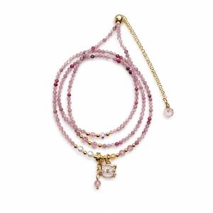 Rose Quartz & Freshwater Pearl Adjustable Necklace